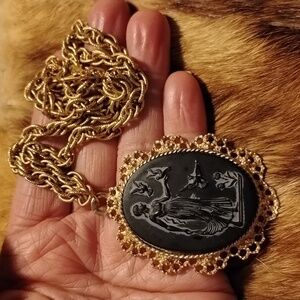 Black Cameo Necklace